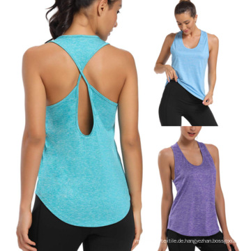 Workout Open Back T-Shirts für Frauen